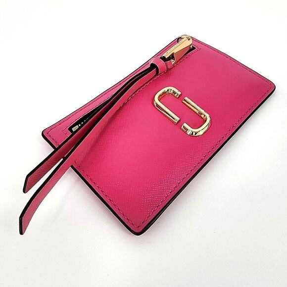 Marc Jacobs Snap Shot Pink Card Case Coin Purse Wallet - Picture 1 of 14